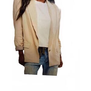 NEW FREE PEOPLE prep school blazer in birch